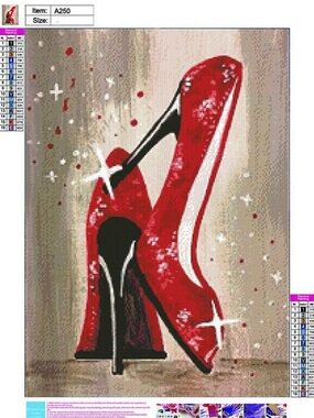 New “Let’s Dance” Red Stilettos 12x16" DIY Diamond Art Kit